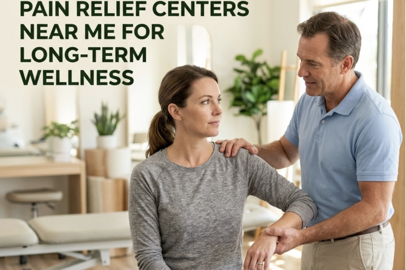 A compassionate doctor at the Ramos Center discussing treatment options with a patient in a modern clinical setting, representing the high standard of care for chronic pain relief centers near me.